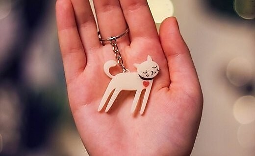 Брелок в форме котика